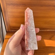 Red Flower Agate Obelisk