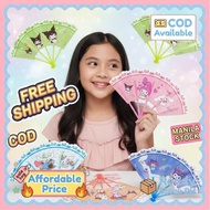 Cute Character Pamaypay Folding Hand Fan 6pcs Set for School Kids Girl Boy Student Supplies Mura