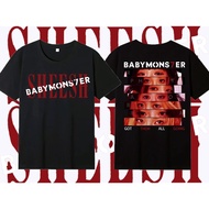 New Baju BABYMONS7ER T-shirt Babymonster Inspired Graphic Tee Seasonal Creation Unisex Baju T Shirt 
