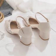 happy2u formal shoes women Jenama harga istimewa kulit peri gaya sandal Baotou wanita 2025 musim bun