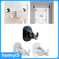 [Homyl3] Curtain Rod Holder Hooks Curtain Hangers No Drill, Universal ,Premium ,