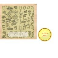 GBake Wax Paper SNACK 15x15 cm Patterned Rice Paper Paper Wrap 50 pcs Food Grade Laminated Printing 