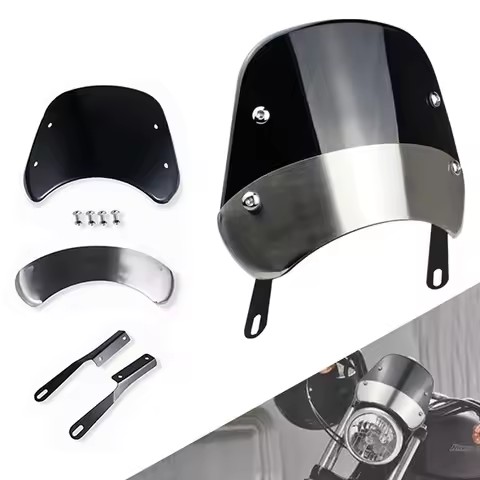 Motorcycle Retro Style Windshield Windscreen Wind Protection Cover For LONCIN VOGE 500AC 300AC 500 A