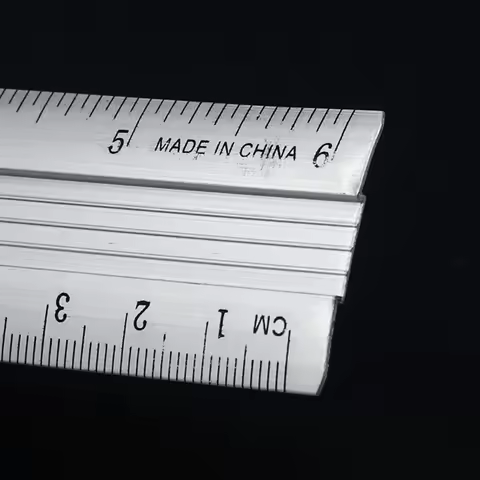 Aluminum Alloy Handle Tools Ruler Dual Scale Ruler Aluminum Alloy Dual Scale Silver 15cm/20cm/30cm 1