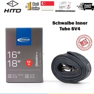 Schwalbe Inner Tube 16inch to 18 inch SV4 for Birdy/Pikes 3 Sixty Presta 40mm