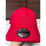 NE 9 Twenty Basic Red Baseball Cap Adjustable Strapback