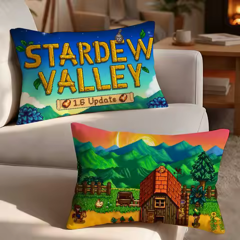 Game Stardew Valley chicken Junimos Pillow Case Cover Suitable For Sofa Bedroom Car Cushion Chair Ba