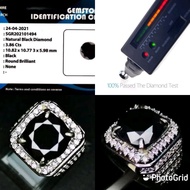 Cincin Pria Natural Black Diamond Naik Ds Full Luster + Memo SGR Lab