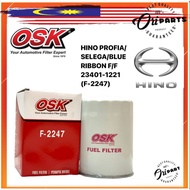 OSK DIESEL FUEL FILTER F-2247 HINO PROFIA 23401-1221 HINO TRUCK LORRY LORI FUEL FILTER HINO PROFIA F
