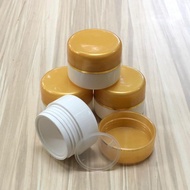 [50 PCS] 12.5 GRAM WHITE GOLD CREAM POT WITH GOLD LIST