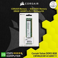 RAM Corsair Value DDR3 8GB (1x8GB) 1600MHz CL11 CMV8GX3M1A1600C11