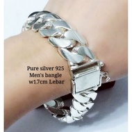 Silver 925 READY STOCK Men's bangle w1.7cm x L23cm B520