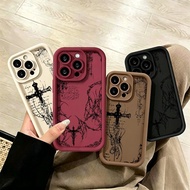 Dark Gothic Cross Mark Print Silicone Phone Case For Oneplus 12 15 13 11 13T 8T 12R 11R 13R OnePlus 