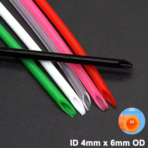 2/5/10/20/50M 4x6 Food Grade Silicone Rubber Hose ID 4mm x 6mm OD Flexible Nontoxic Silicone Tube Pu