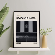 European Football Club Frame Poster Size 10R-16R - Frameblock Newcastle United
