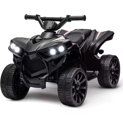 6v Battery Powered Kids Electric ATV,1.8 MPH Speed,55 LBS Weight Capacity with LED Headlights,Music,