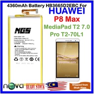 ORl NGS 4360mAh Battery HB3665D2EBC Fit For HUAWEI P8 Max HUAWEI MediaPad T2 7.0 Pro T2-70L1 with  t