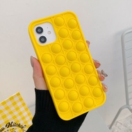 For iPhone Pop It Bubble Phone Case 7 8 X XR 11 12 Silicone Phone Case