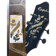 Mop Theme De Luxe Flowers Headstock Guitar Sticker Sticker Deluxe Les Paul Guitar Acoustic Electric 