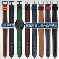 Goat leather watch strap suitable for FOSSIL Men's Flying Speedmaster Release 22mm