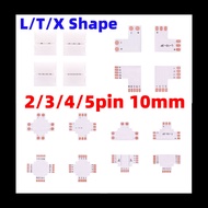 5Pcs /Pack LED Strip L/T/X Shape Corner Connector Free Soldering Led Connector 2PIN 3PIN 4PIN 5PIN F
