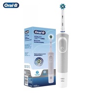 แปรงสีฟันไฟฟ้า D100 Oral B 2D หมุนซ้ายขวา7600รอบต่อนาทีแท่นชาร์จแม่เหล็กกันน้ำได้เต็มที่