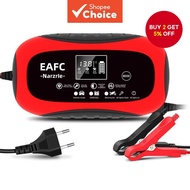 12V 8A Automatic Battery Charger Pulse Repair Touch Screen LCD for Car Moto