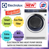 ELECTROLUX (Authorised Dealer) 9KG HEAT PUMP DRYER WITH ULTIMATECARE EDH903BEWA