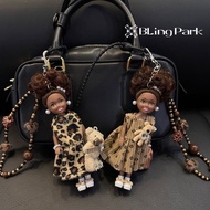 Ins Barbie Bag miu Plush High-value Pendant School Bag Handmade Cute Doll Pendant Keychain z0611a5