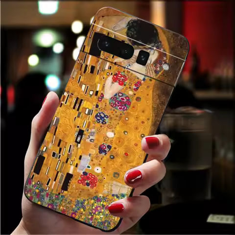 Phone Case For Google Pixel 10 9 Pro XL 9A 8 7 6 Pro Pixel 8A 7A 6A Pixel 8 7 6 5 Kiss Gustav Klimt 