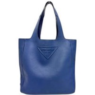 PRADA Vitello Dino 2VG092 皮革托特包，藍色，女款