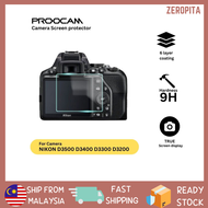 PROOCAM SPN-D3500 GLASS SCREEN PROTECTOR FOR NIKON D3500 D3400 D3300 D3200a