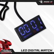 [RIDE IT] 2IN1 DIGITAL LED CLOCK MOTORCYCLE VOLTMETER 2IN1 RIDE ITVOLT