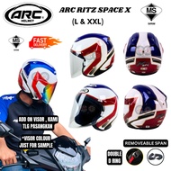 ARC RITZ SPACEX-SERIES ARC OPEN FACE HELMET - HELMET ARC RITZ X-SERIES ARC RITZ SPACEX NEW SERIES 20