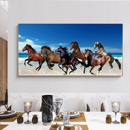 Nordic Wall Painting Art Galloping Horse By The Sea Canvas printing Canvas Print Picture Landscape D