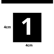 Boarding house door number, house number, custom number 4x4cm