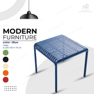 ATM-0001 พร้อมส่ง!! โต๊ะอลูมิเนียม Aluminum Backyard Set 80 Square Thin Plate Aluminum Strip Table