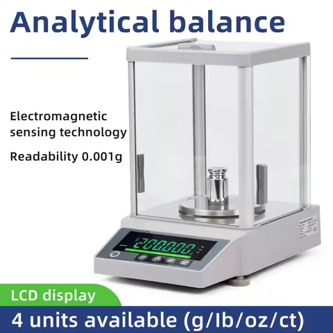 Lab Analytical Balance 0.001G High Precision Scale EU Plug Electronic Balance Scale Jewelry Luggage 
