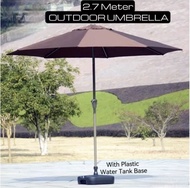 MD SINAR 2.7M Patio Garden Umbrella Outdoor Market Table Round Umbrella For Garden, Pool, Market( FULL SET)