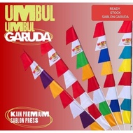 MERAH Garuda Pennant 8 Waves Red and White Pennant