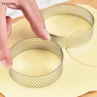 YST  5/6/7/8/9/10 CM Perforated Tart Rings With Hole Stainless Steel Tart Bottom Tower Fruit Pie Qui