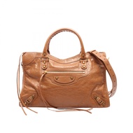 【二手】巴黎世家 (Balenciaga ) City 中型雙肩包 823058210F62630 駝色皮革 Le City 中號女士包 全新