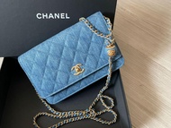 全新 Chanel 牛仔布 金球 WOC handbag手袋