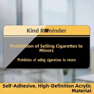 WENJUN | Customized Alcohol & Tobacco Sale Prohibition Sign Minor No Entry Smoking Banned Wet Floor 