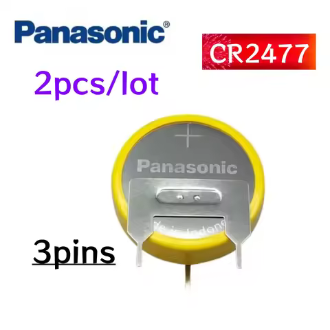 2-5Pcs Original Panasonic CR2477 2477 Battery With Wire Solder Tabs Disassemble Battery Wire Motherb