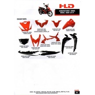BODY SET HONDA DASH 125 FI V1- WAVE DASH125 FI DASH125FI COVERSET FRAME COLOR PARTS BODY COVER SET B