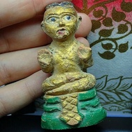 GOLDEN BABY KUMANTHONG SPIRIT LP TAE ATTRACT MONEY GRANT WISHES RARE OLD THAI BUDDHA AMULET PENDANT 