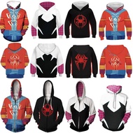 Spider-Man Across the Spider-Verse Hoodie Miles Morales Gwen Stacy Cosplay Hooded Sweatshirt Halloween Deocr