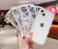 VIVO Y30/Y30i/Y30S/Y50/Y02/Y16/Y19/Y22/Y35 2022/Y53/Y71/Y75/Y83/ Y100 Case Gelombang CLEAR 3D