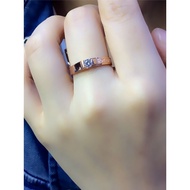 Russia 18k Colorful Gold 585 Rose Gold Zircon Ring Simple Atmosphere 14k Purple Gold Couple Ring